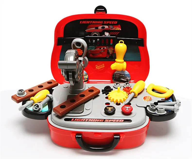 [Disney] Mickey Mouse Cars Lightning McQueen Children's Toolbox Toy Set boy toy play house set kids toys for boy birthday gift 5