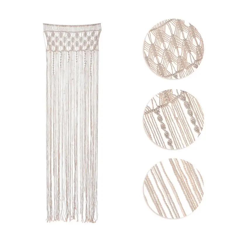 Handwoven Bohemian Macrame Wall Hanging Curtain