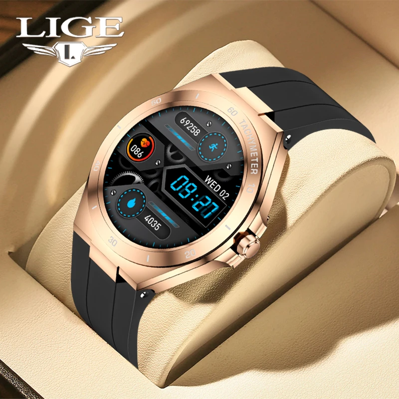 2022 LIGE 1.28-inch Smart Watch Men Heart rate ECG Monitor Sport IP67 Waterproof Watches Real-time Weather men women Smartwatch