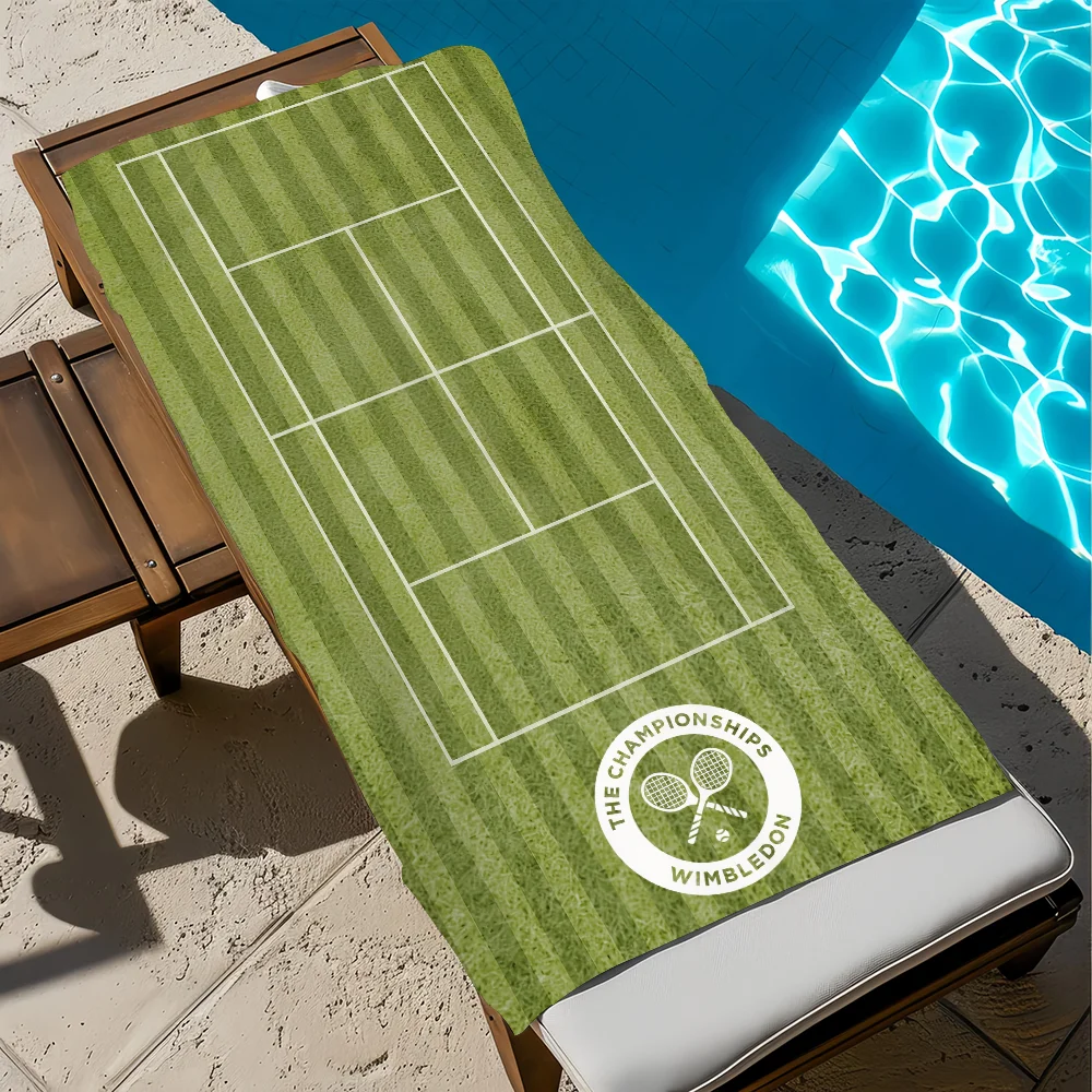 Wimbledon Großes Mikrofaser Strandhandtuch Weich Schnelltrocknend_voghion.com