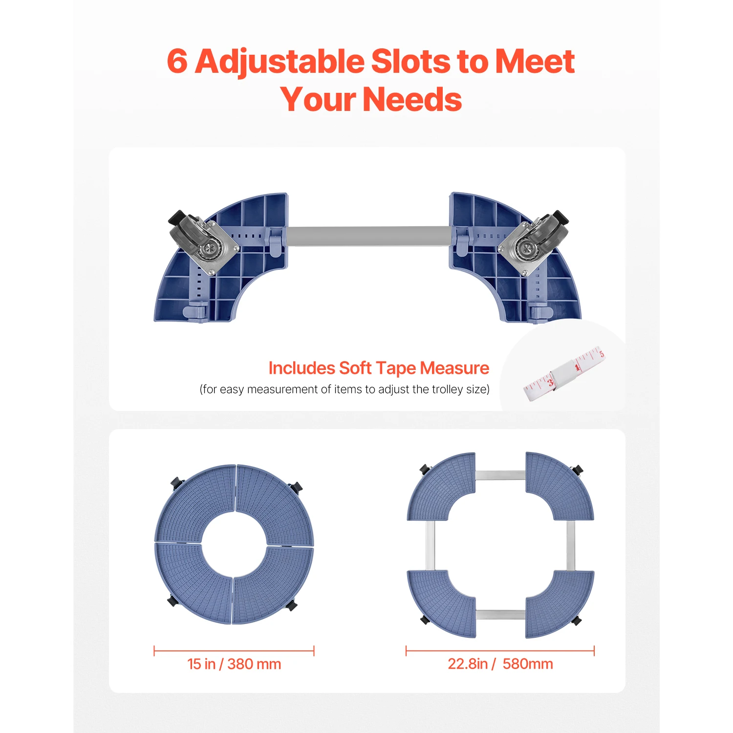 Heavy Duty Trash Can Dolly with Wheels for Plant Caddy