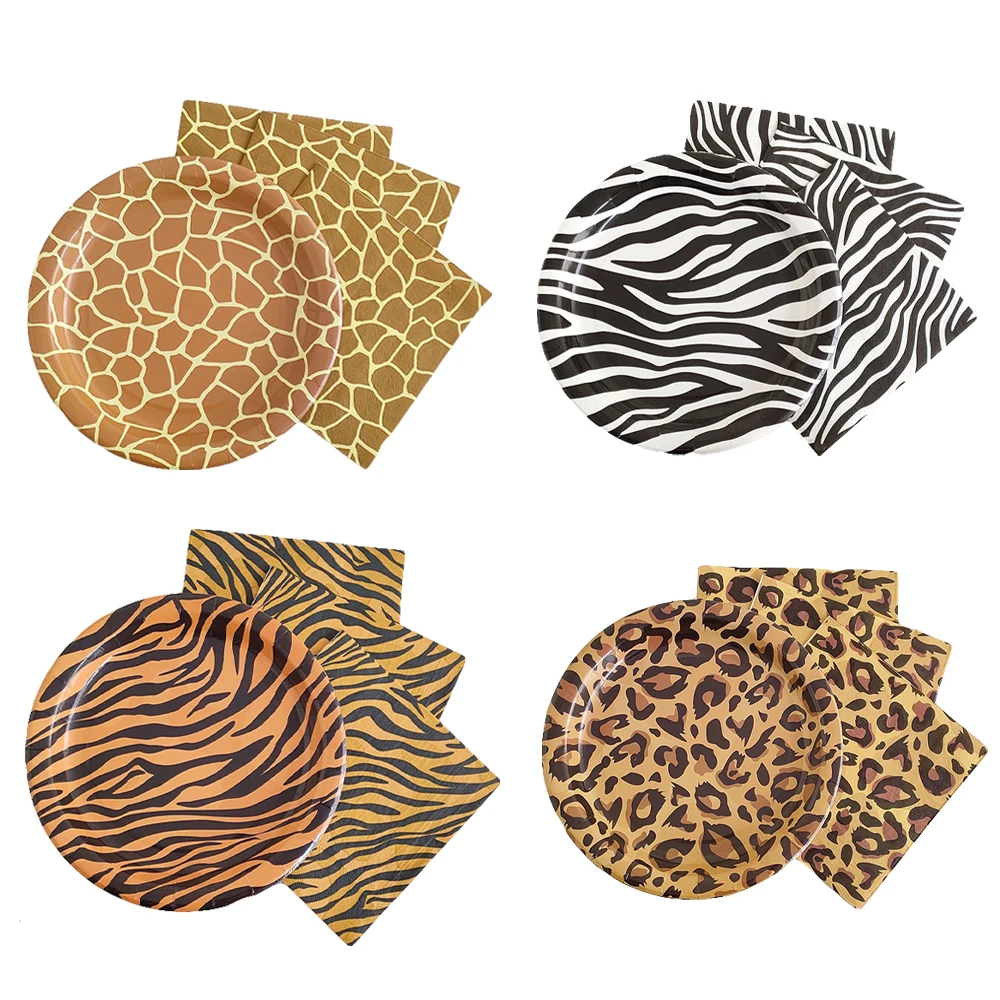 woodland-animals-disposable-plates-jungle-safari-theme-birthday-party