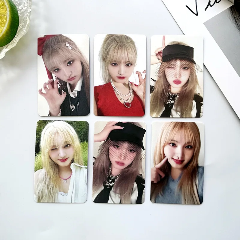 

KPOP 6 шт./комплект, альбом Ihas MINE LOMO Card Wonyoung Glasses, круглая Лиз Рей Leeseo Yujin Eleven, открытка для девушек, фотооткрытка