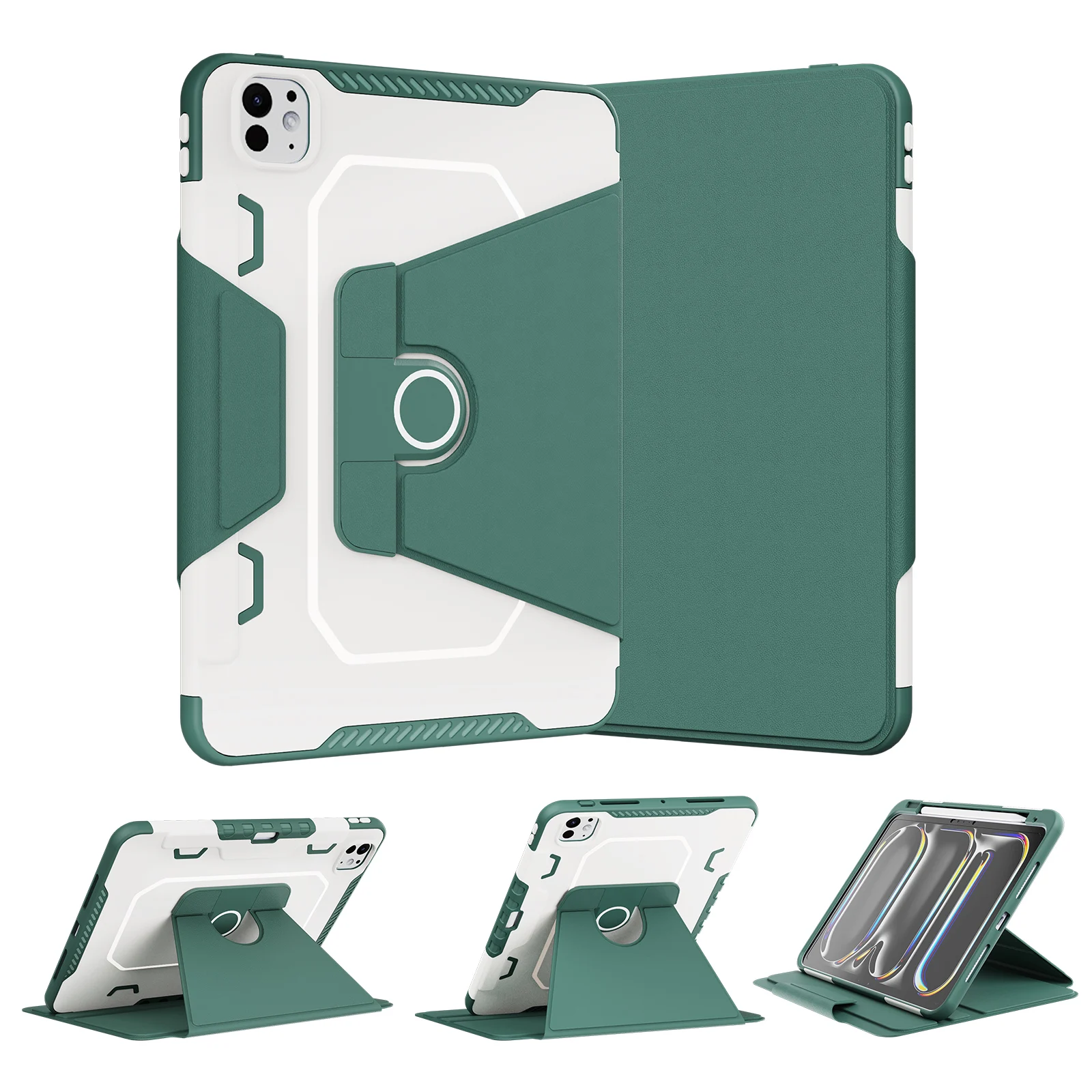 Durable Heavy Duty Shockproof Folio Stand Tablet Case