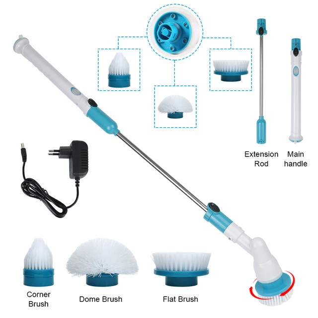 Wireless Electric Cleaning Brush Bathtub Tile Brush Kitchen Bathroom Sink  Cleaning Gadget Electric Spin Cleaner 3-in-1