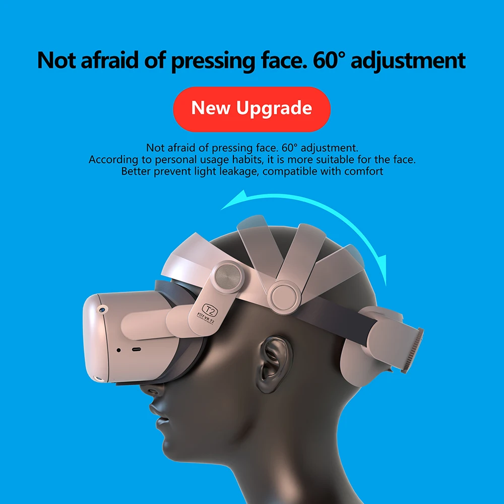 Head Strap for Oculus Quest 2 Replacement for Elite Strap Comfort Foldable Adjustable Reduce Face Pressure Accessories for VR