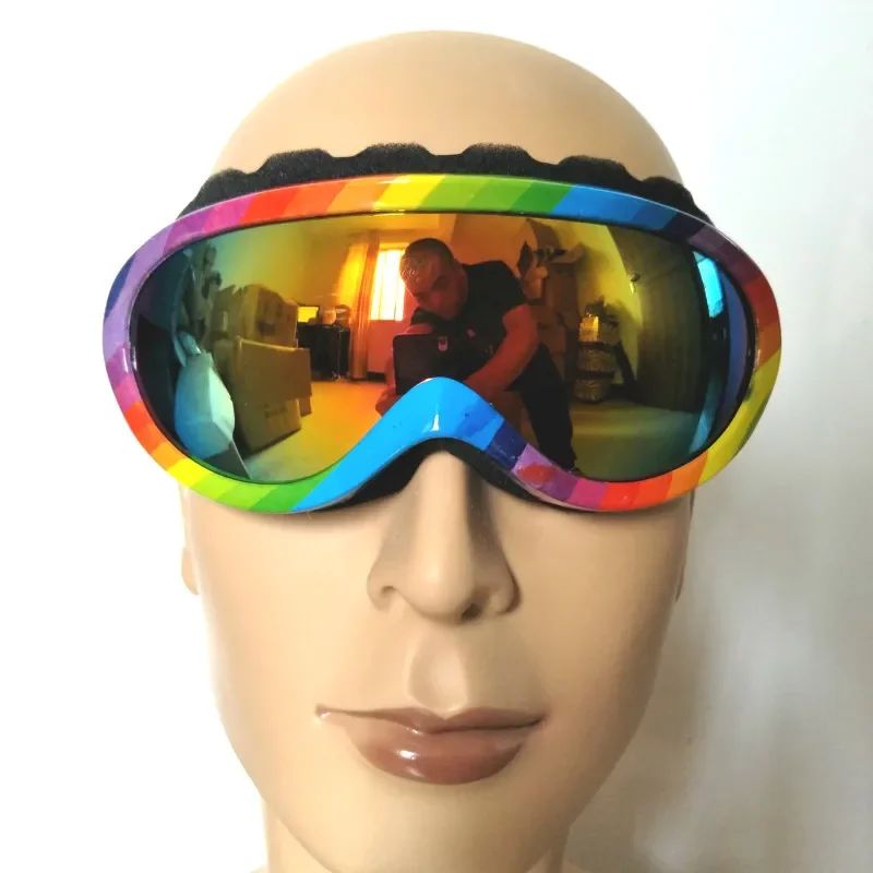 Professional Spherical Lens Children's Ski Goggles Windproof Children's Ski Goggles Goggles Ski Mask Outdoor Glases for Kids 2