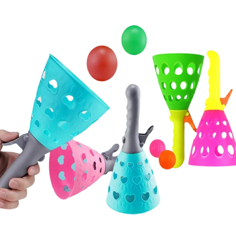 Ball Launch Toy Outdoor Kids Fun Ejection Catch Throwing Pinball Sense Training Equipment Pair for Parent-Child