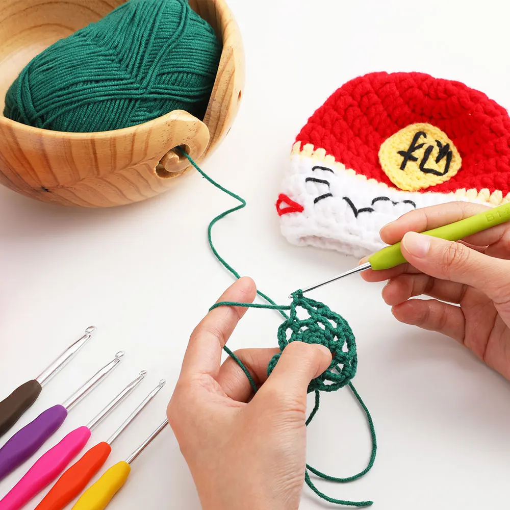 1PC Cute Crochet Hooks Soft Handle Ergonomic Grip Flower Crochet Needles  2.25-10MM Ergonomic Grip Knitting
