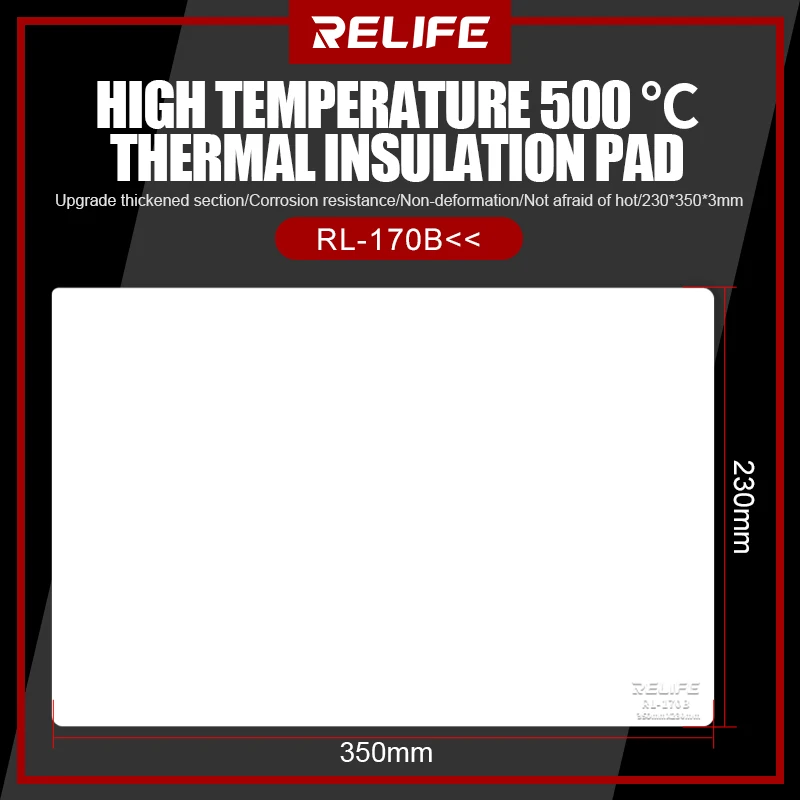 NEW RELIFE RL-170A/B/C High Temperature Heat Insulation Pad Various Sizes