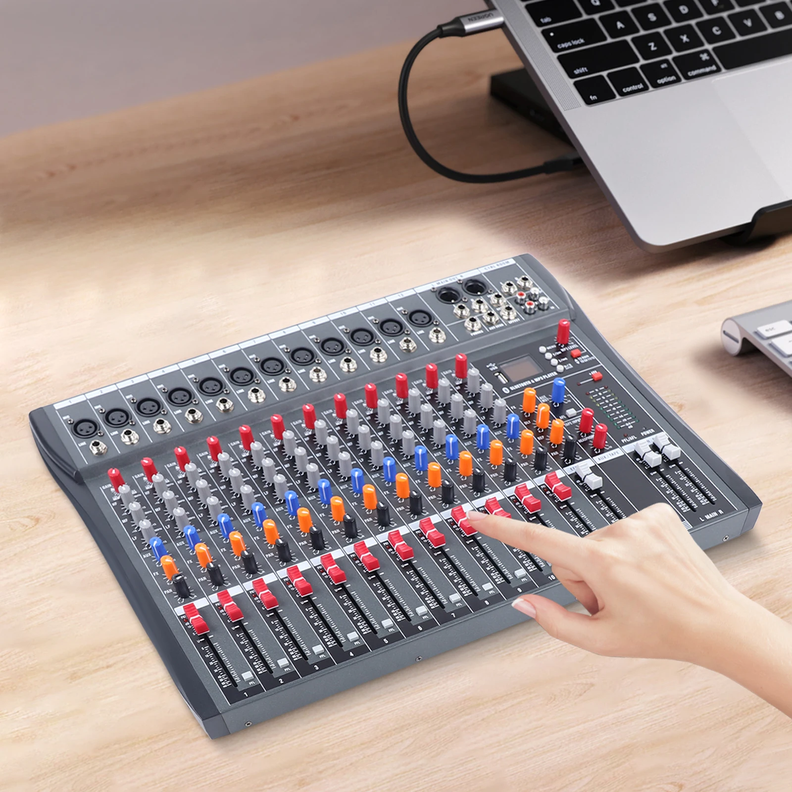 professional power sound mixer console 12 channels audio power amplifier mixer Recording studio tuning equipment 6