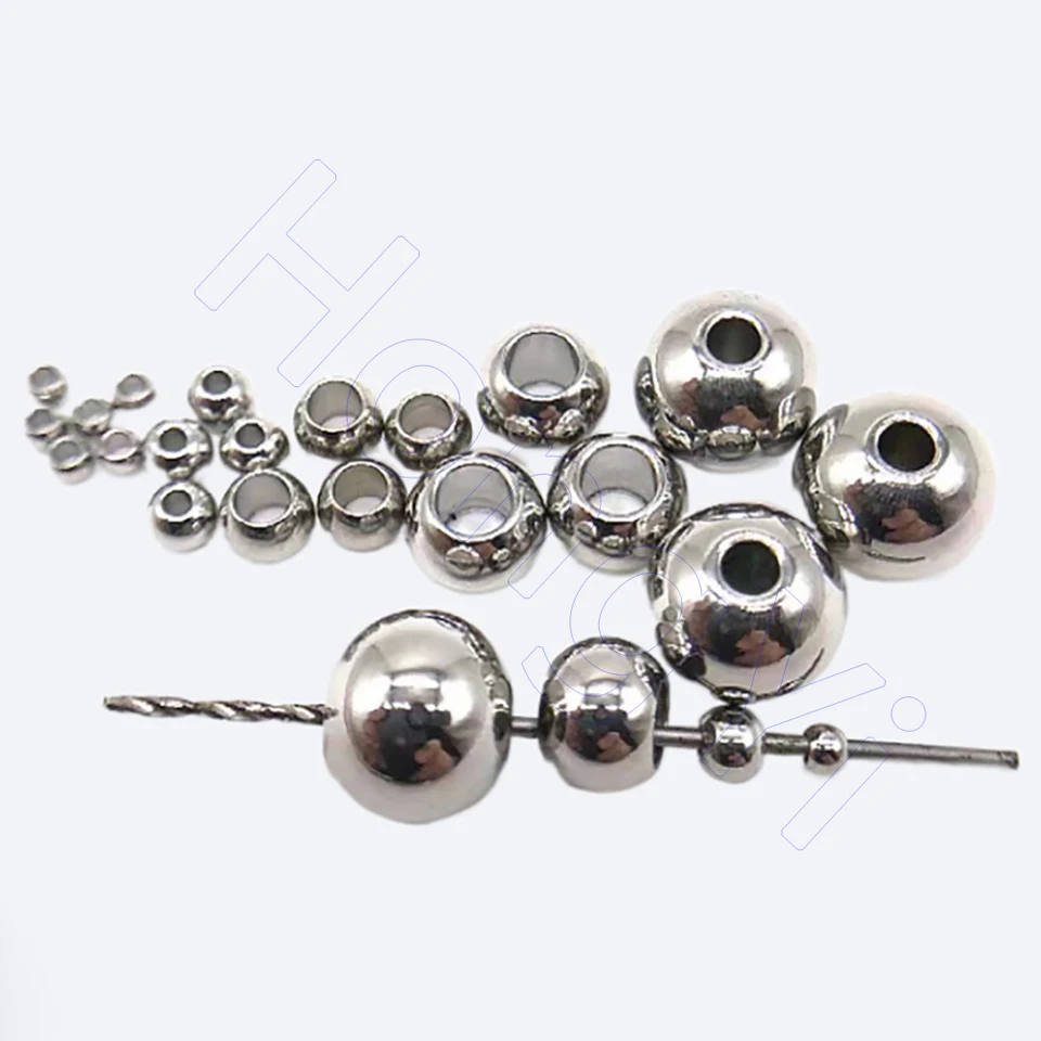 6 Sfere Forate In Acciaio Inox 304 - Diametro 20mm, Foro 3mm, Senza Filettatura