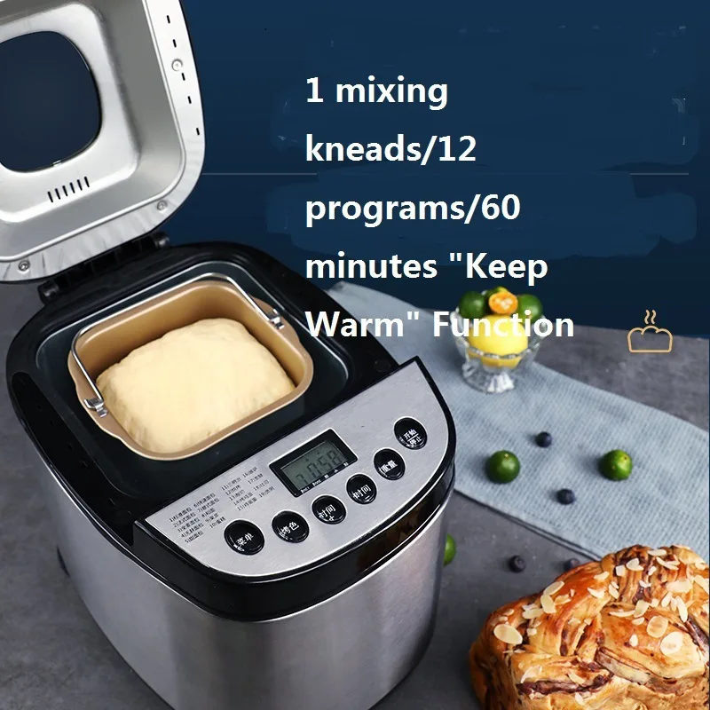 Fully Automatic Bread Maker Machine – 1.5/2.0 lb Loaves, Adjustable Crust Control, Home Baking 6