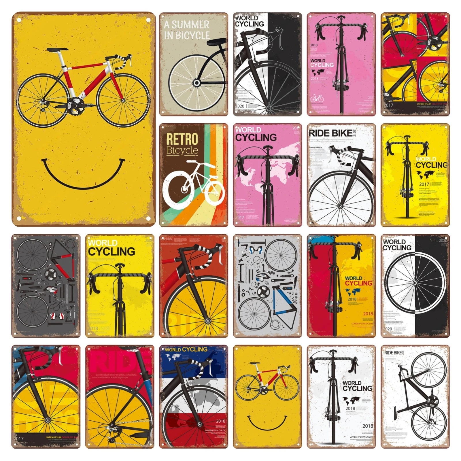 Carteles De Estaño Del Alfabeto De Ciclismo, Decoración De Pared, Letreros De Metal, Conocimiento De Ciclismo, Decoración Del Hogar, Guía De Ciencia Popular, Decoración De Habitación, Placa De