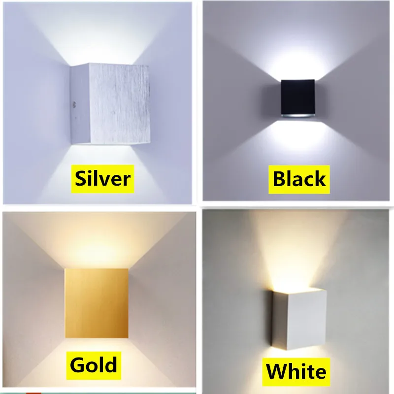 6W Lampada Led Alluminio Wall Light Rail Project Square Led Lampada Da Parete Comodino Camera Da Letto Wall Decor Arts