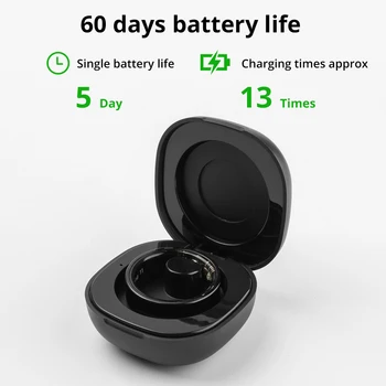 2024 COLMI R09 Smart Ring Men Women with Charging Case, Body Temperature Health and Sleep Monitor For Xiaomi Samsung Phone 5