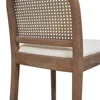 Panama 26.5" Curved Back Cane Rattan Counter Stool, Set of 2, Ivory White Boucle 5