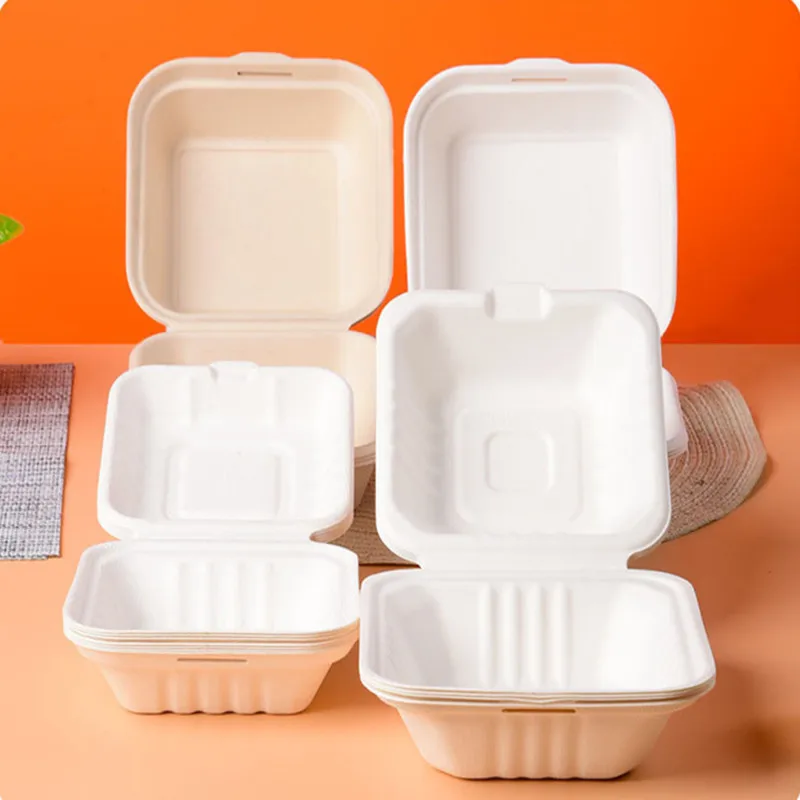 Disposable Degradable Cornstarch Irregular Four Compartment Food Containers