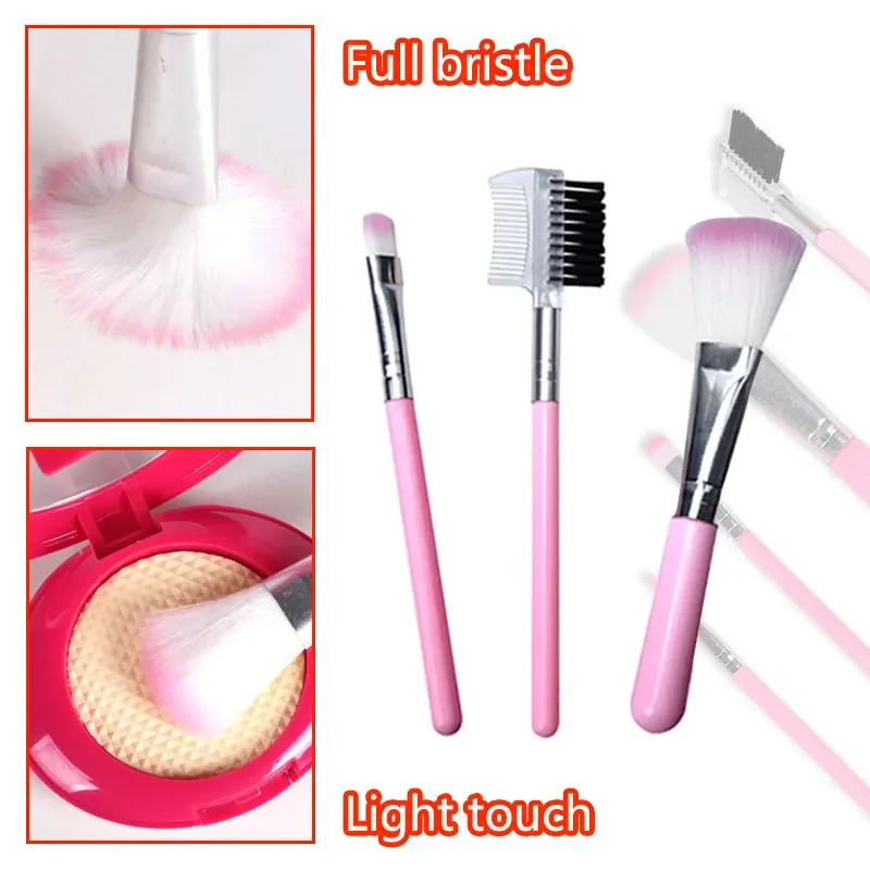 Kids Pretend Play Makeup Game Girls Simulation Lipstick Eyelash Brush Beauty&Fashion Cosmetics non-toxic Toy Birthday Gifts Girl makeup toy princess pretend toys cosmetics set