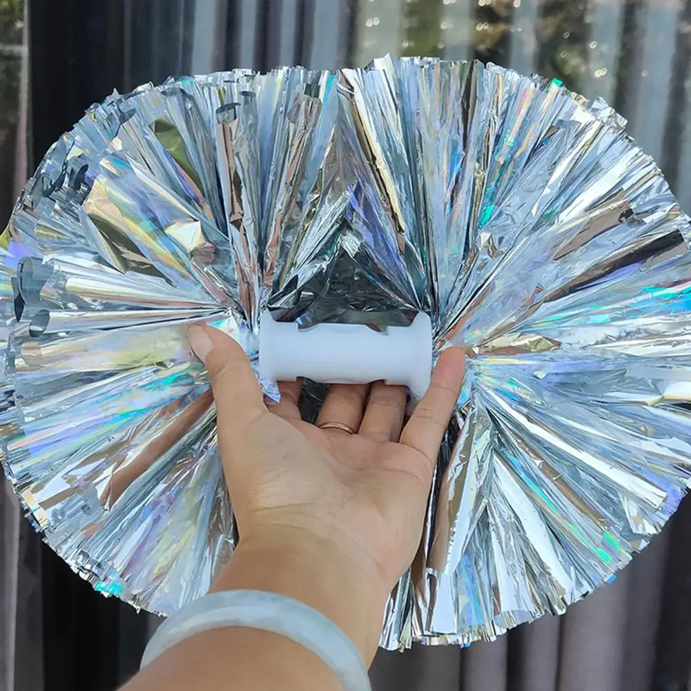 Double Head Metallic Streamer Cheer Pompoms Cheerleading Cheering Pom Pom Ball Team Sports Spirit Party Cheerleading Poms cheerleading pom poms,cheerleading ball