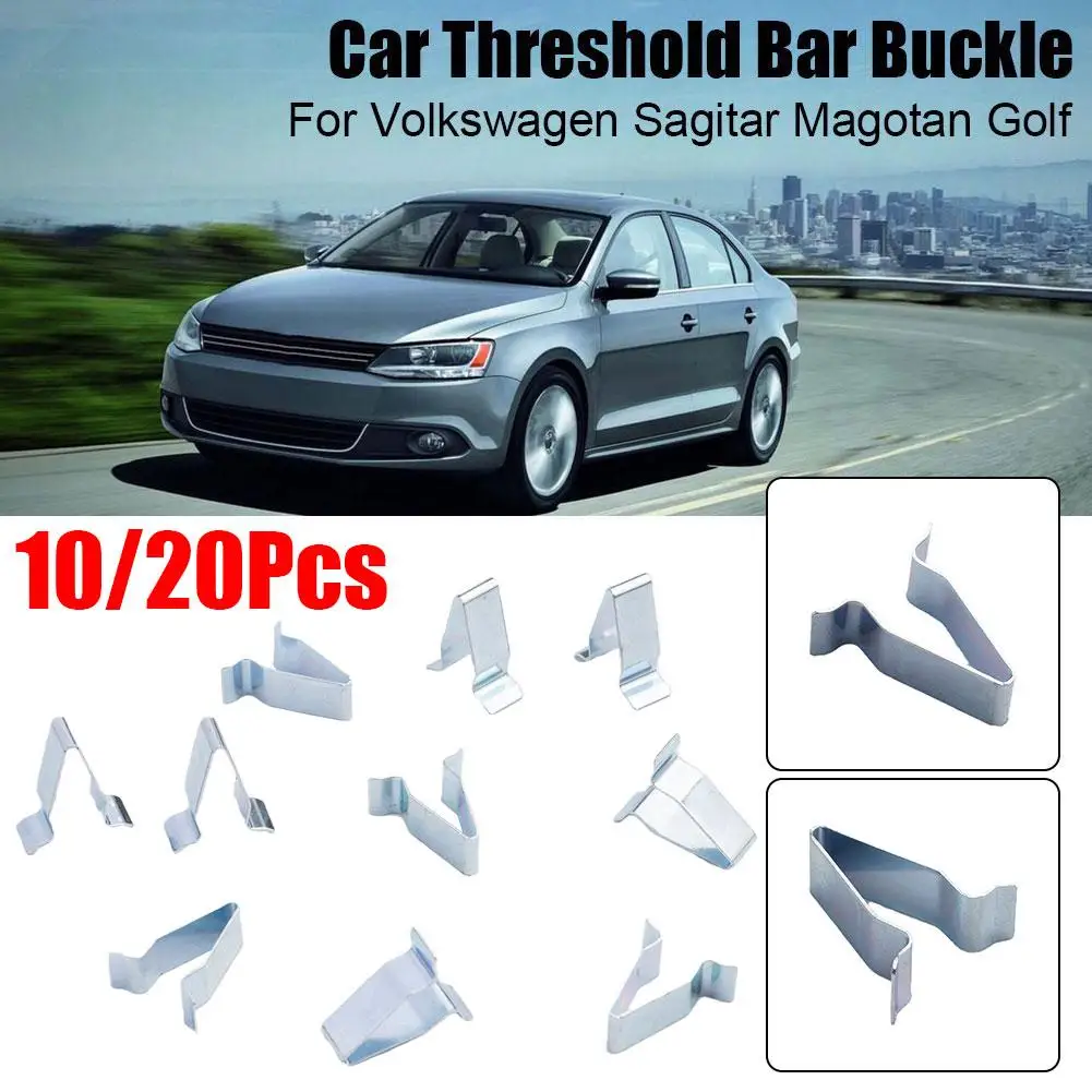 

10/20pcs Car Door Strip Lining Metal Fastener Clips For VW Seat Audi A4 A6 Golf Car Trunk Tailgate Retainer Clips Metal