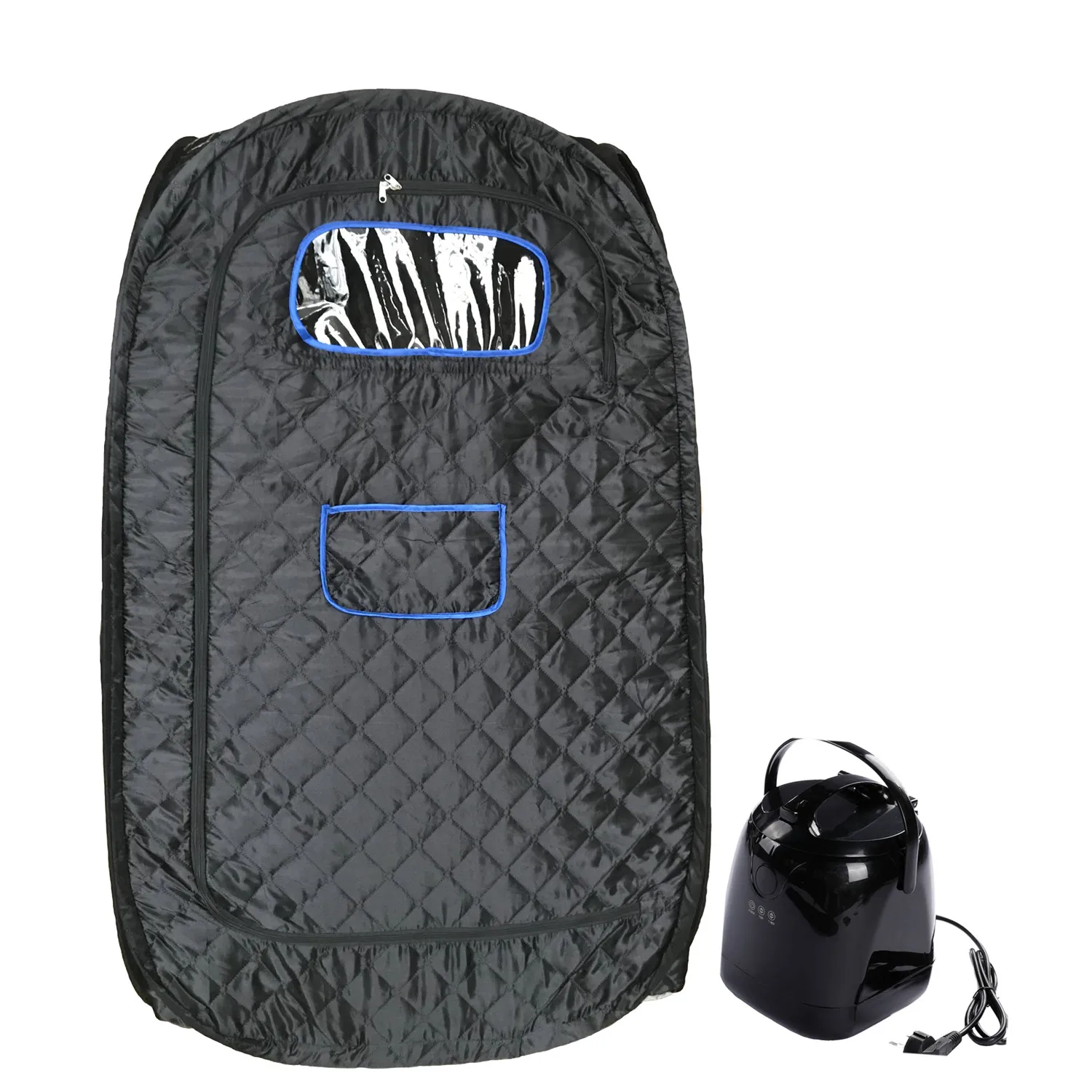 Full Size Body Portab Steam Sauna Spa Tenda Mini Room Bath 1000W 2.0L Black Steamer Pot Cabin Facilità Insonnia Perdita Di Peso