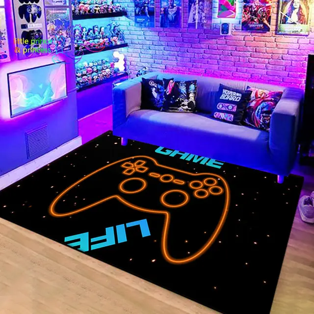 가정의 오락실이나 게임 동굴을 레벨업하는 만화 게임 깔개