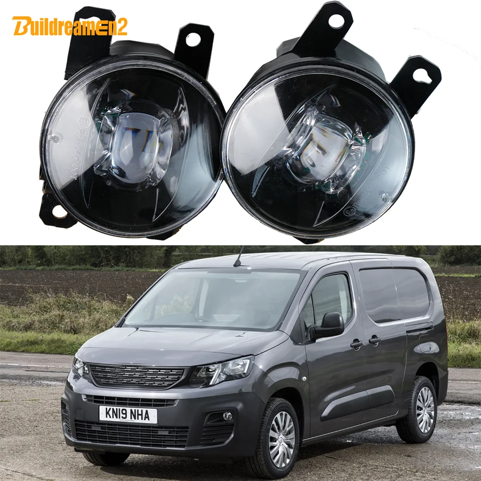 2 Phares Antibrouillard LED H11 30W Pour Peugeot Partner Box Body MPV K9 2018-2023 - Remplacement OEM