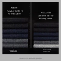 10 paires/lot chaussettes en coton pour hommes d'affaires nouveau Style chaussettes décontractées noires doux respirant été hiver chaussettes longues grande taille (7-14) 4