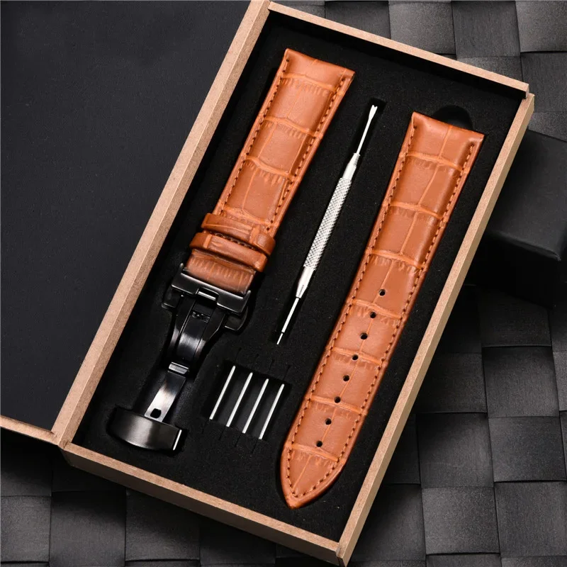Premium Genuine Leather Watch Band Strap - Multiple Sizes Available