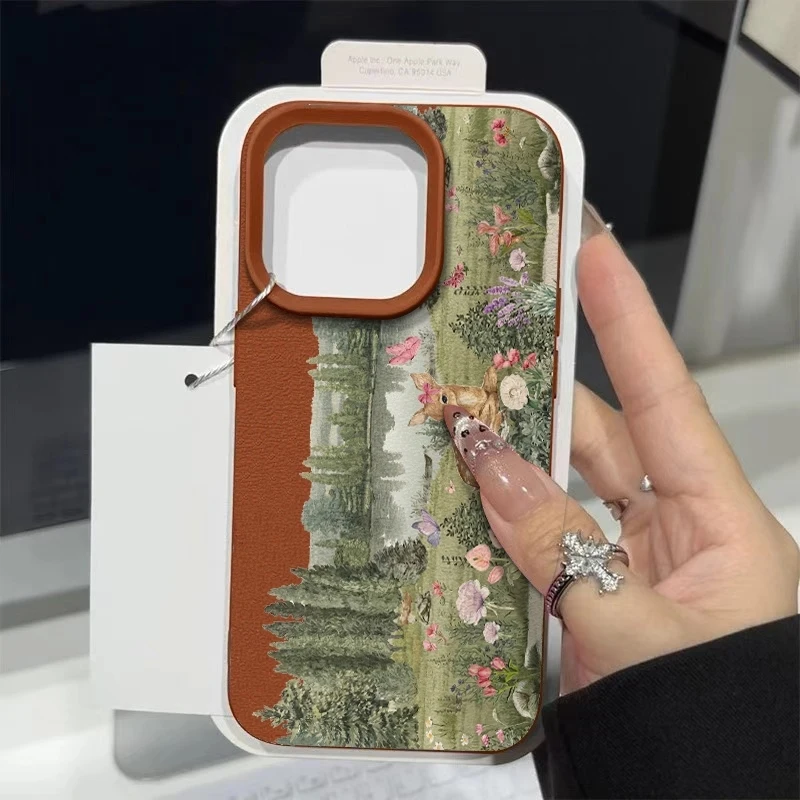 Enchanted Forest Deer Floral Pattern Phone Case Cover