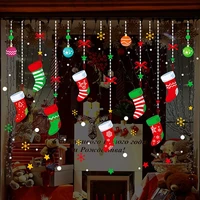 Christmas Window Stickers Merry Christmas Decorations for Home 2025 Christmas Wall Sticker Kids Room New Year Decoration 2026 5