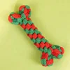 Christmas Pet Chew Toy Cotton Rope Interactive Bone Shape Christmas Tree For Dogs Puppy Teeth Cleaning Relieve Boredom Toys 3