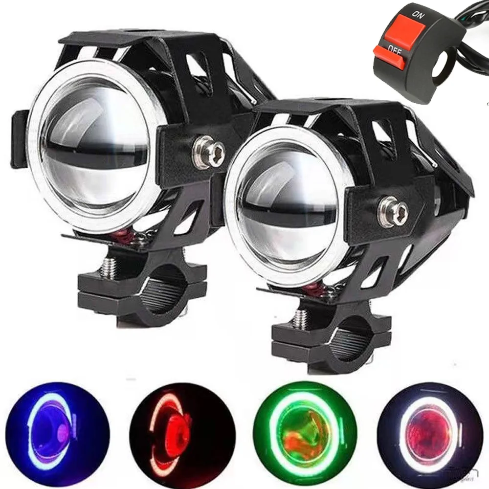 U7 Led Fendinebbia Moto Angel Eyes Faro Per Bmw K100 S1000Rr K1200S R1200Gs 2004 G310Gs Ninet R1200Gs Lc R1250Gs F700Gs