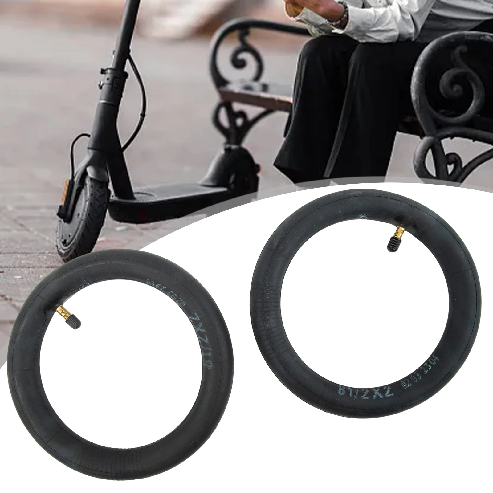 

1pc Electric Scooter Inner Tube 8 1/2X2(50-156) Straight/Bent Rubber Cycling E-Scooter Equipment Scooter Parts Accessories
