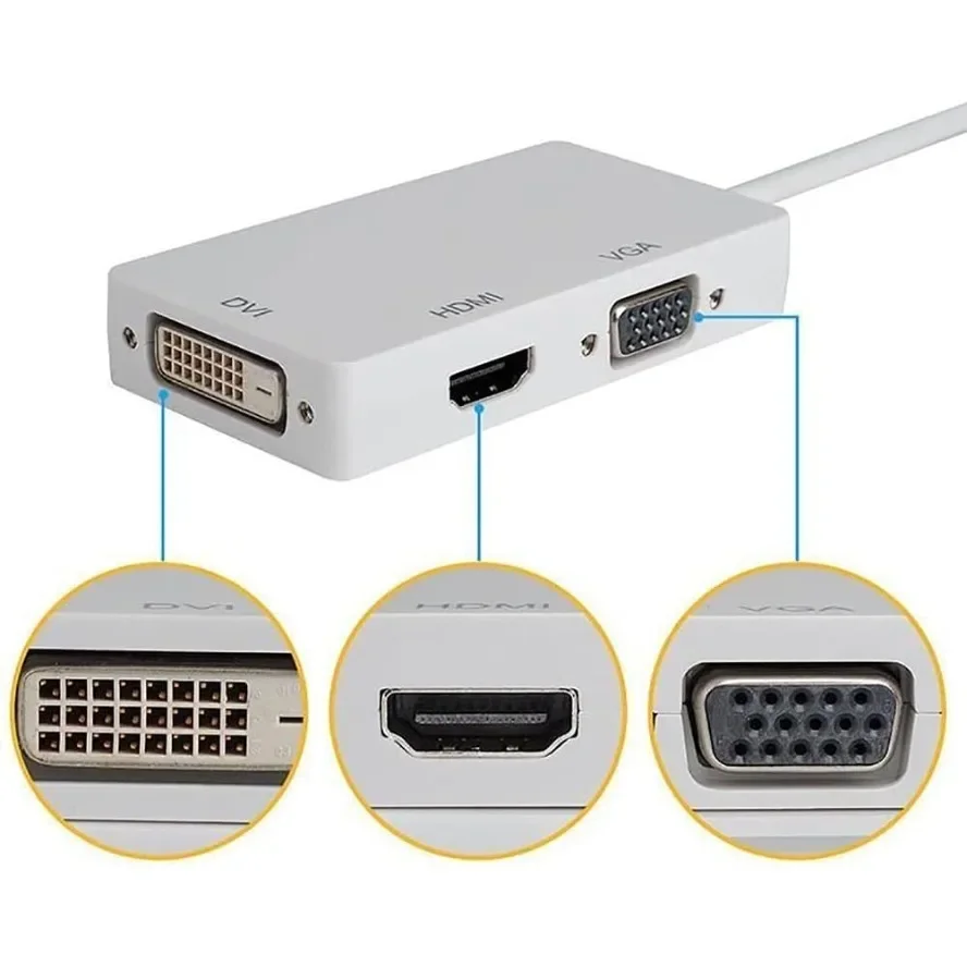 USB Hub Display Port Dp to HD DVI VGA Male to Female Three in One Adapter Conversion Cable OTG