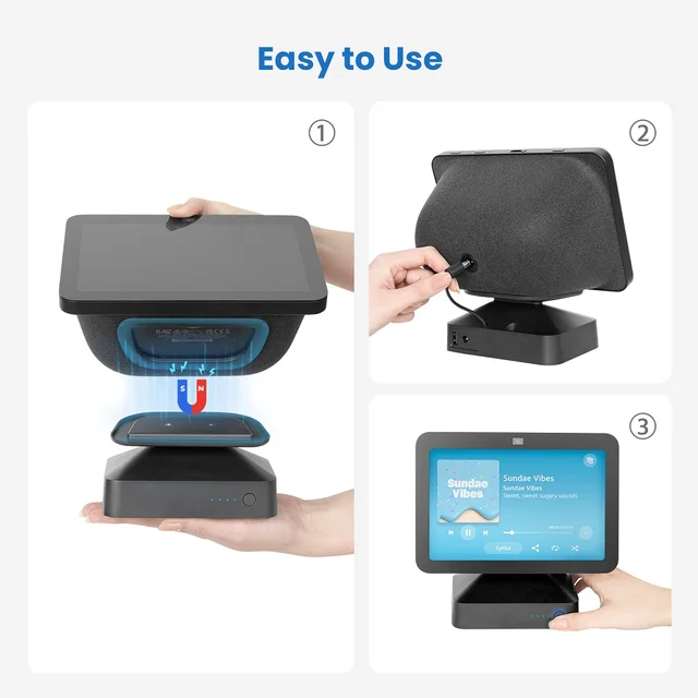 EchoShow8 第2世代 エコーショー8とスタンドと充電式スタンド３点セット Echo Show 8 (第2世代) スタンド付 スマートスピーカー Amazon.co.jp