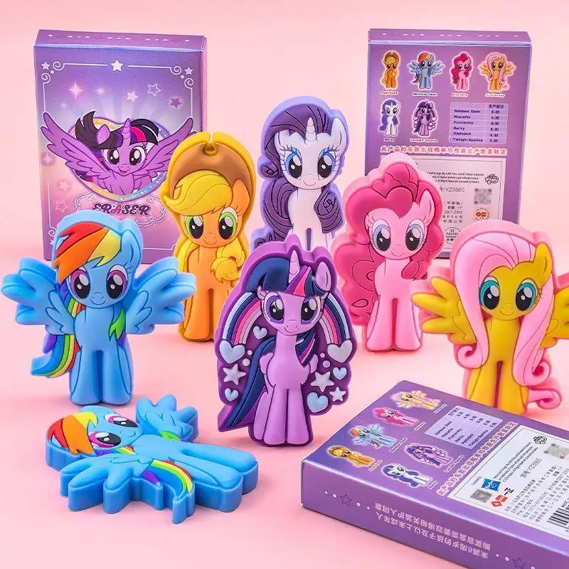 

Kawaii My Little Ponys ластик мультяшный милый Сумерки Блестящий Радуга тире студенческий карандаш ластик канцелярские принадлежности аксессуары