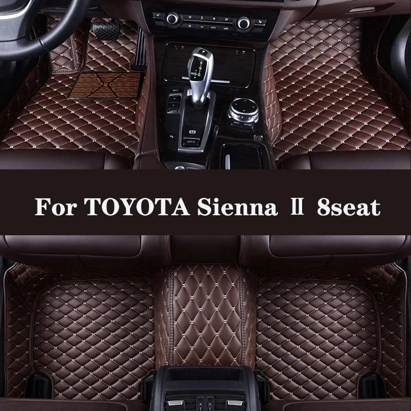 

HLFNTF Full surround custom car floor mat For TOYOTA Sienna Ⅱ 8seat 2011-2017 car parts car accessories Automotive interior