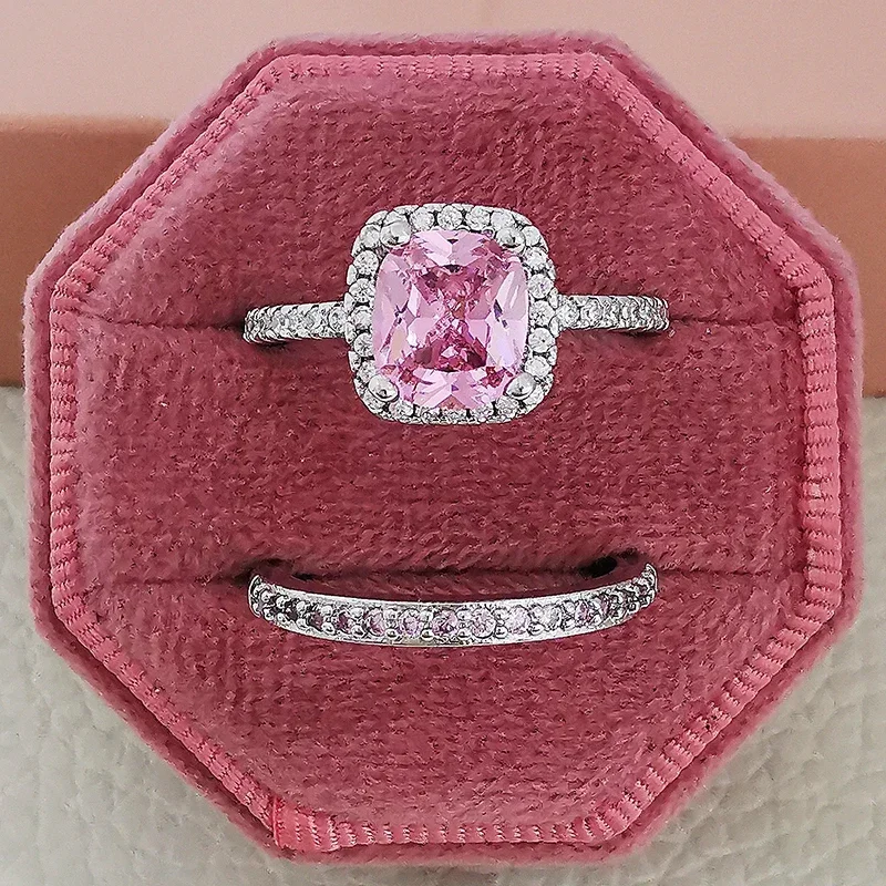 Elegant Multi-Tone Engagement & Wedding Ring Set - Luxury Gift