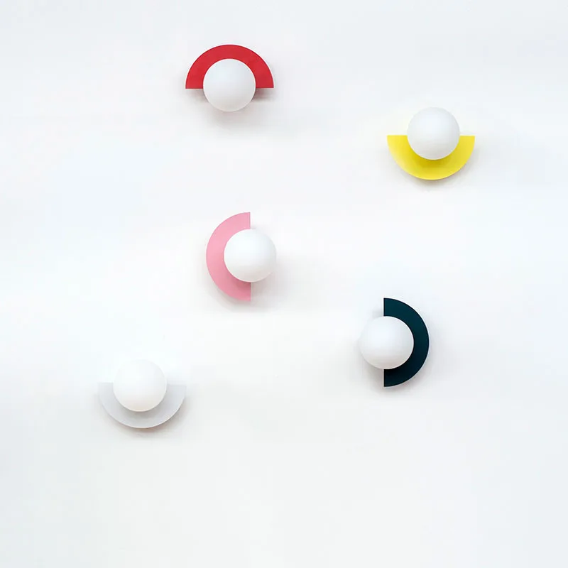 Colore Macaron Applique Da Parete Soggiorno Camera Da Letto Comodino Studio Tv Sfondo Parete Reception Led Atmosfera Applique Da Parete Decorativa