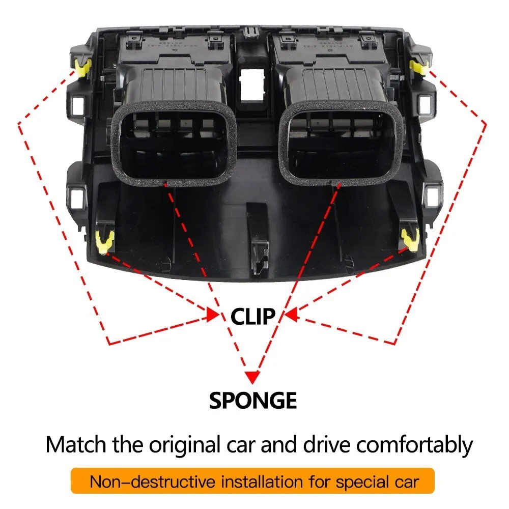 55670-02160 Center Dash A/C Outlet Air Vent Panel fit for Toyota Corolla 08-13 Conditioning Outlet Panel Grille Cover55663-02060