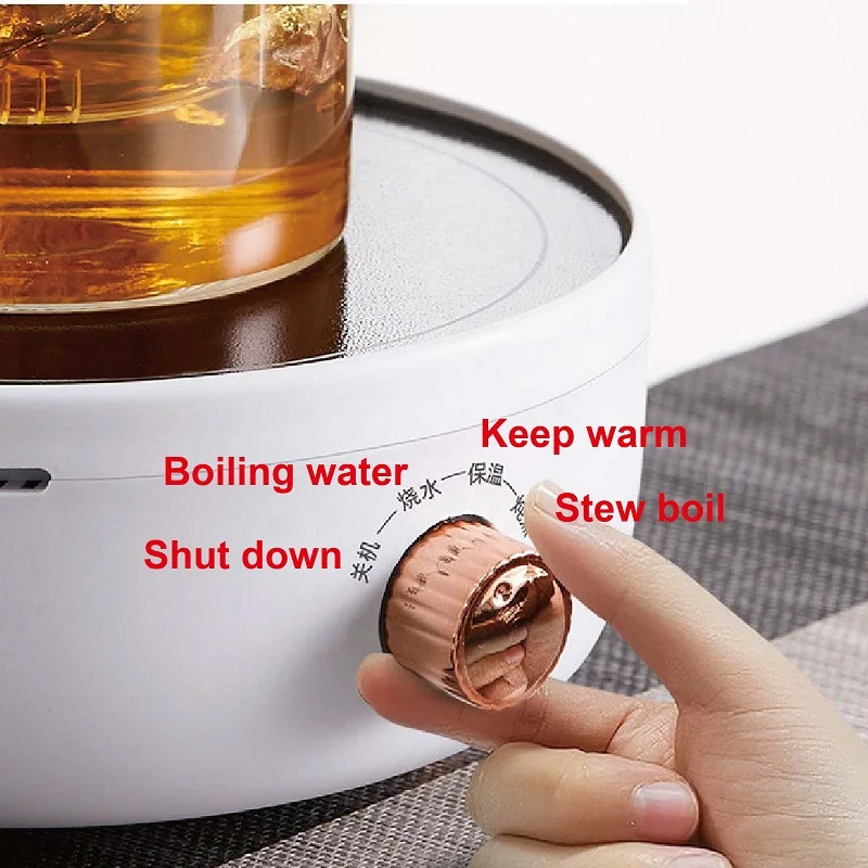 220V Electric Ceramic Stove Home Boiling Water Heater 3 Gear Adjust Tea Stove Office Coffee Electric Hot Plates Tea Maker 800W 4