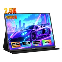 ZEUSLAP 16" 2.5K 144hz Portable Monitor 2560*1600 16:10 100%sRGB 500Cd/m²  Travel Gaming Display for Laptop Switch ps4 ps5 Xbox 1