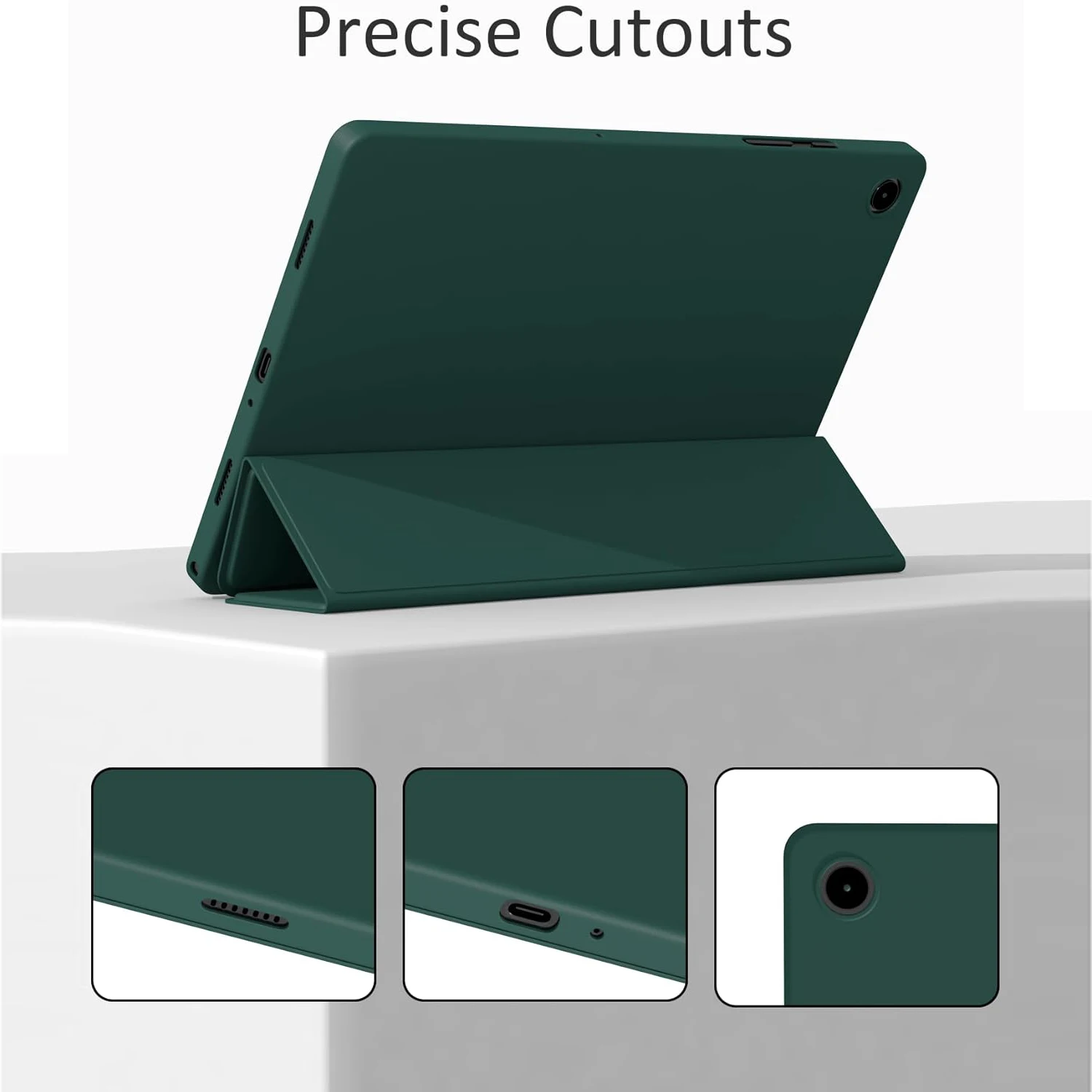 Elegant PU Leather Trifold Magnetic Tablet Case with Smart Stand