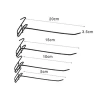 4 Sizes 10Pcs Durable Convinent Hanging Hooks Hangers Portable Mesh Hooks Practical   for Home 2