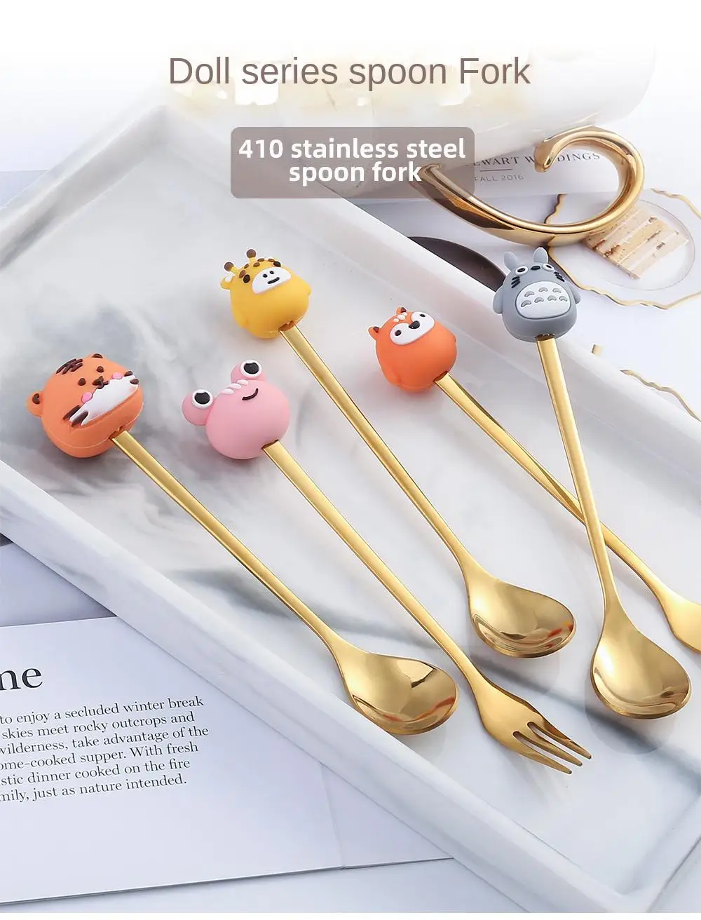 Description Picture 2 of item1~5PCS Dessert Fruit Spoon Fruit Dessert Fork Milk Ice Cream Spoons Watermelon Spoon Table Decoration Dessert Snack Milk Scoop