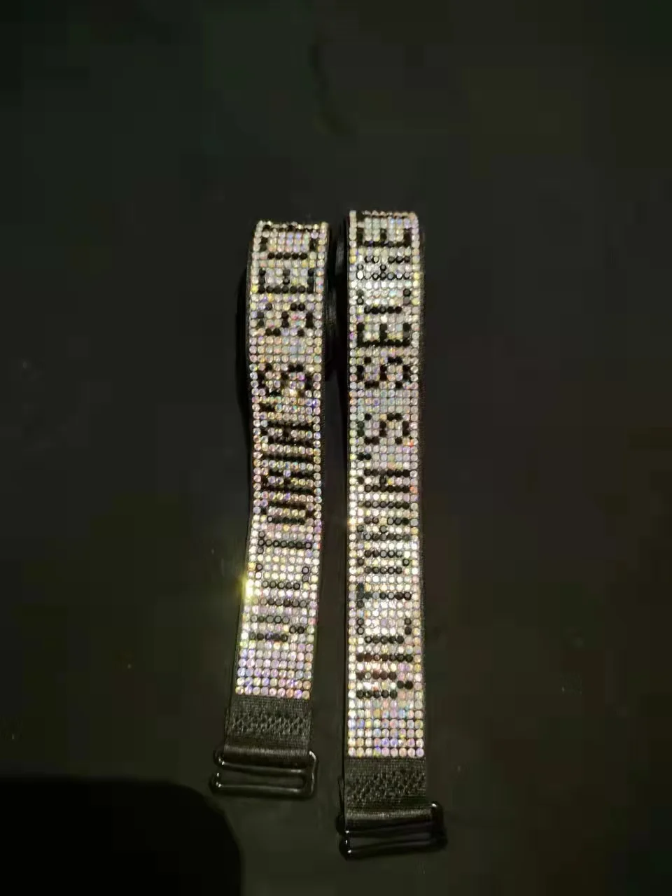 2*35cm Colorful Glare Multicolor Vs Rhinestone Shoulder Strap Multicolor Bra Shoulder Strap Bra Detachable Shoulder Strap Bra