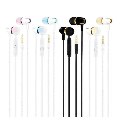 

Electroplating Bass Stereo In-ear Earphone with Mic Handsfree Call Phone Headset for Android Ios M18 3.5mm Wired Earphone