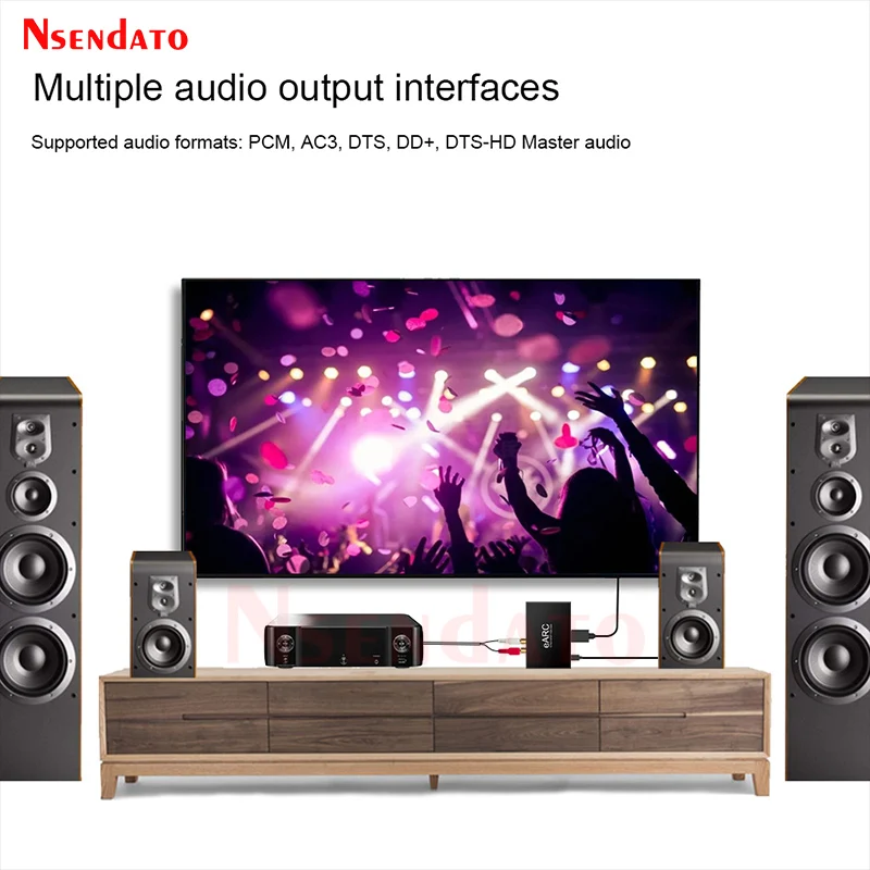 192KHz HDMI Audio eARC ARC Extractor 5.1CH 7.1CH eARC ARC Extractor HDMI Only Audio Toslink Coaxial Adapter For RCA TV Projector